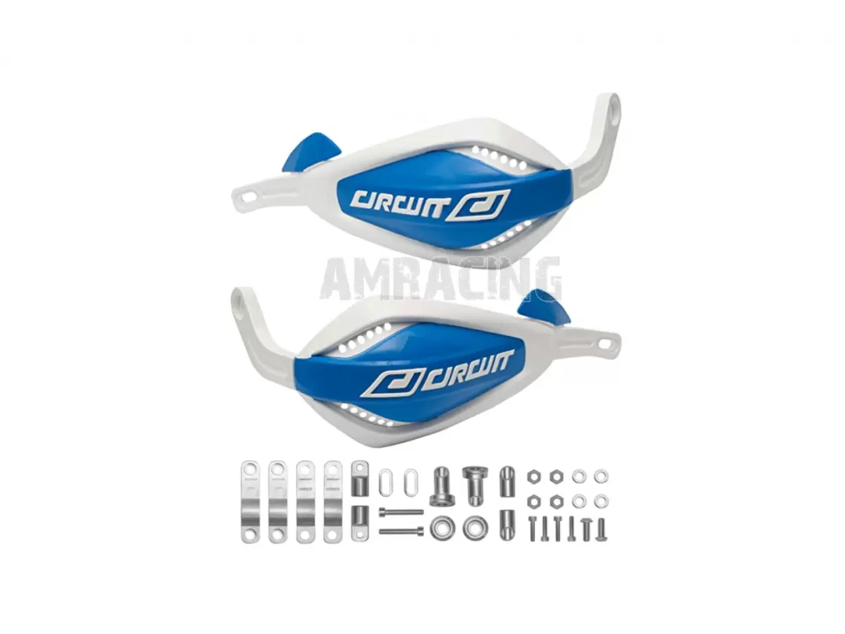 PARAMANOS CIRCUIT SM P4 COMPLETO CON FIJACIONES - BLANCO/AZUL